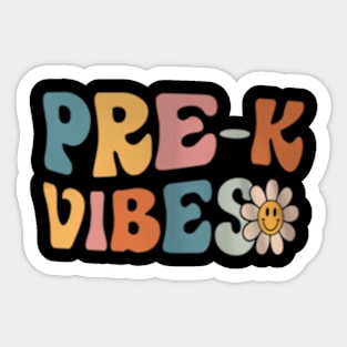 Pre-K  Pre Kergarten Team Retro 1st Day of School Sticker